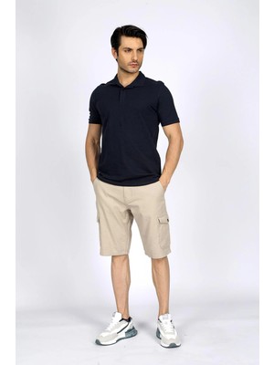 Lee Cooper Arch Erkek %100 Pamuk Polo Yaka T-Shirt Lacivert