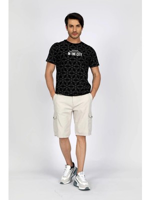 Lee Cooper Man 1 Erkek %100 Pamuk Dokuma Şort Taş