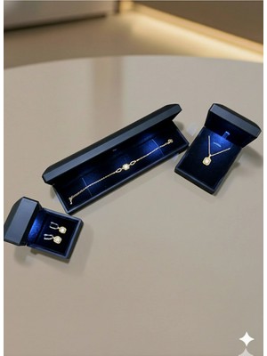 Ada Life Gümüş (Işıklı Kutulu) 925 Ayar Gümüş 3 Lü Baget Set