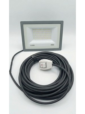 İNWATT Tak-Çalıştır 35 Metre Pratik Anahtarlı Fişli Projektör | Uzatma Kablolu Seyyar Aydınlatma IP66 Su Geçirmez