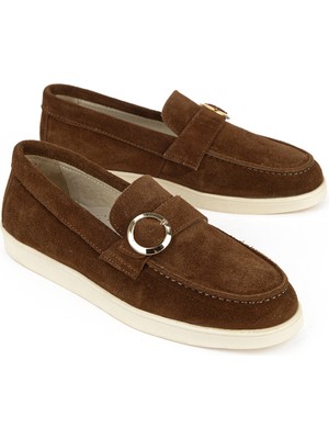 Ziya, Kadın Hakiki Deri Günlük Ayakkabı 1611022Z2797 Tütün