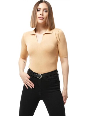 Decostyle Gömlek Yaka Yazlık Triko Bluz