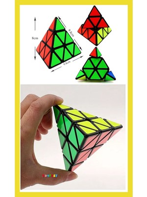 Feyza Design Profesyonel Speed Piramit Akıl Küpü 10X10X10 cm Eğitici Oyuncak