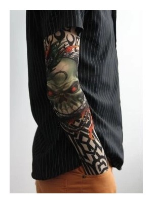 Epilons Giyilebilir Kol Dövmesi Çorap Dövme 3D Baskılı Kol Bacak Dövme 2 Adet Model