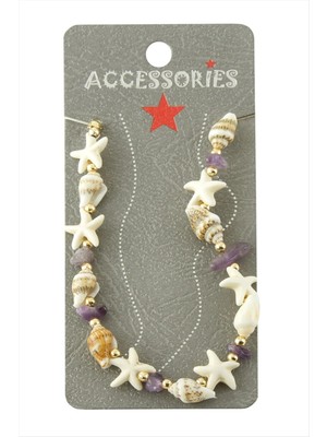 Nuveden Ieg™ Deniz Yıldızı Deniz Kabuğu Kırık Doğaltaş Halhal