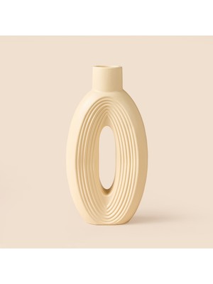 Evidea Deco Çizgili Iskandinav Dekor - Bej - 27 cm