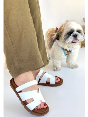 Decostyle Kooni Beyaz Cilt Terlik