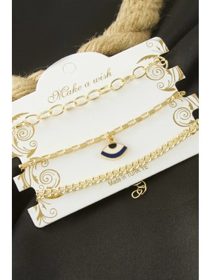 Marsilyan Göz Zincir Bileklik 3 Adet