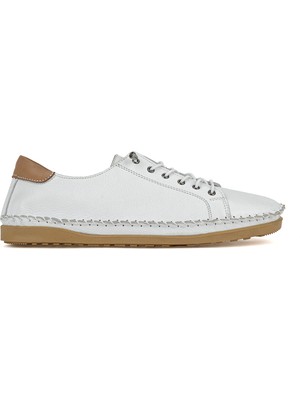 Ziya, Kadın Hakiki Deri Konfor Ayakkabı 16155Z2942 Beyaz