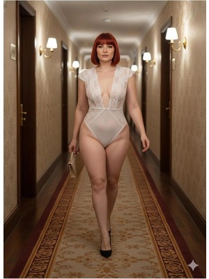 Nuitamore Derin V Dantel Body – Transparan Şık Tasarım (Siyah / Kırmızı)