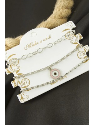 Marsilyan Nazar Zincir Bileklik 3 Adet