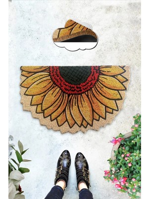 Chilai Home Coco Mirasol 45X75 cm Doğal Koko Kıl Paspas,hindistan Naturel Kapı Önü Paspası