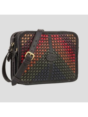 Gön Handmade 20042R Peke Renkli Deri Çanta