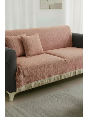 Senpai Pamuklu Koltuk Örtüsü 170X210 cm Tekli&üçlü Koltuk,çekyat ve Berjer Için | Kiremit