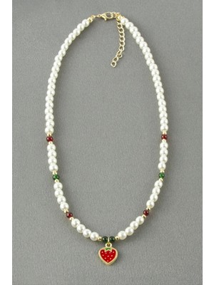 Lowell Home Ieg Çilek Inci Boncuk Kolye LWLBJT-RSIEG327