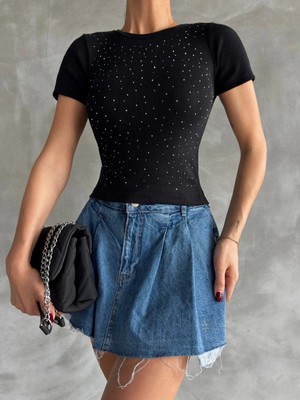 Decostyle Taş Baskılı Kaş Korse Bluz