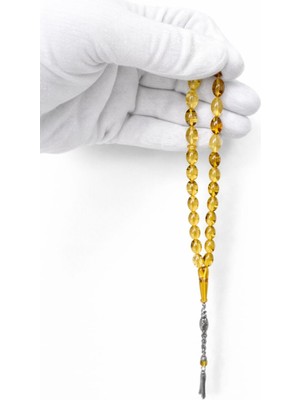 Benko Tesbih Orjinal Kehribar Gümüş PÜSKÜL.(7.56MMX11MM) Tane Çapı