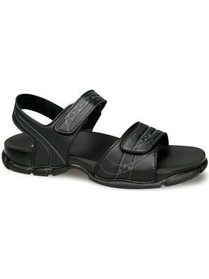 Ceyo Rıva Sıyah Anatomik Erkek Sandalet