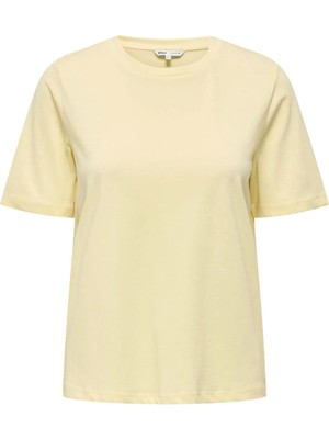 Only Sarı Kadın Normal Fit T-Shirt Onlonly S/s Tee Jrs Noos