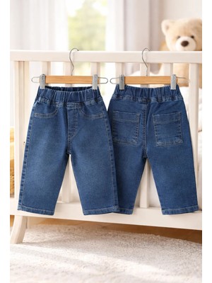 Tuffy Çocuk Lacivert Pantolon Lastikli Bel Rahat Kesim Günlük Çocuk Pantolonu