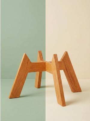 Dekoratif Ahşap Saksılık - Modern Dekoratif Bitki Saksı Altlığı 30 cm Çap (3 Farklı Renk Seçeneği)