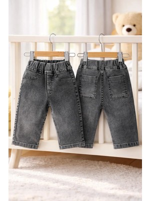 Tuffy Çocuk Siyah Pantolon Lastikli Bel Rahat Kesim Günlük Çocuk Pantolonu