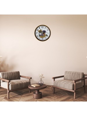 Hobilinka Lavande Provence 36 cm Kahverengi Duvar Saati