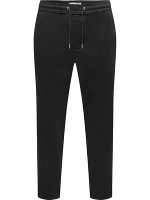 Only & Sons Siyah Erkek Dar Chino Pantolon 22036886 Onscam Lınus Tapered Pant