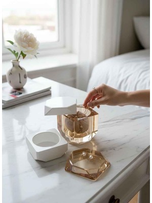 Rossev Takı Kutusu Kristal Cam 2'li Lumiere