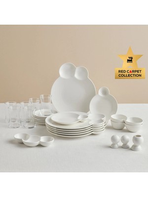 Karaca Red Carpet Collection Stream Bone Blow 26 Parça 6 Kişilik Kahvaltı Takımı