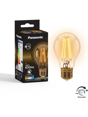 Panasonic  E27 Dim Edilebilir Filaman Lamba 7W 630LM 2000K Gold