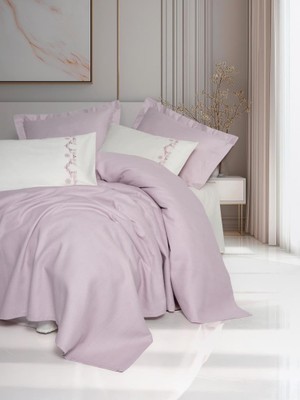 Decostyle Serenity Bambu Çift Kişilik Pike Takımı Vaila Lila