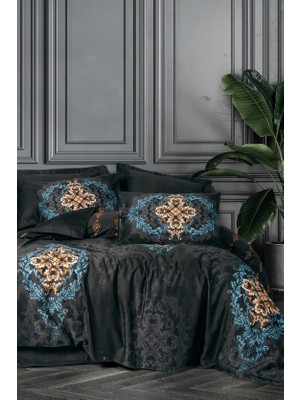 Decostyle Ce Saten Çift Kişilik Nev Takımı Dorhan Siyah