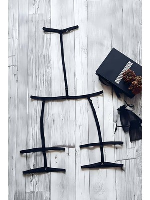 Hobilinka Bel - Boyun ve Bacaktan Bağlamalı Harness Jartiyer - 150