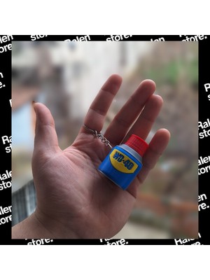 Ralen WD40 Sprey Kutu Tasarımlı Clicker Anahtarlık – Basmalı Fidget Özellikli 3D Baskı Anahtarlık, Stres Giderici Mini Oyuncak
