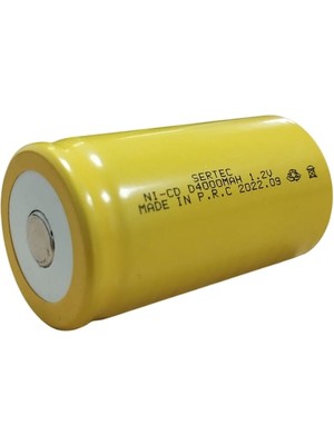 Hobilinka 1.2V 4000 Mah - D Büyük Boy - Ni-Cd Şarjlı Pil - (Başsız / Flat Head)