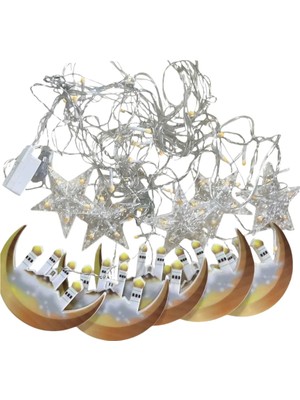 Hobilinka 3 Metre Ramazan LED Saçak Işık Ev Içi Dekoratif Aydınlatma