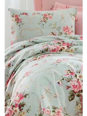 Upstyle Pike Seti Baskılı Tek Kişilik Alanur Mint