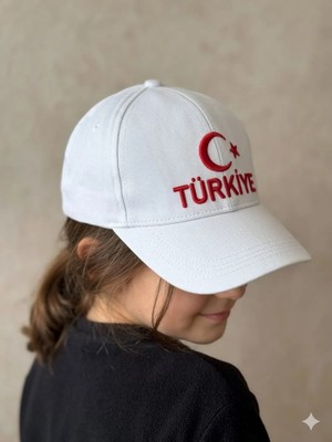 Benitto Kids Kitti 9-15 Yaş Ay Yıldız ve Türkiye Nakışlı Çocuk Kep Şapka