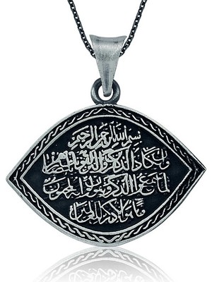 Hobilinka 925 Ayar Gümüş Nazar Duası Kadın Gümüş Kolye PT2610231 (72)