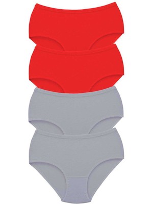 Hobilinka 4 Adet Tutku Kadın Yüksek Bel Bato Kalın Lastik Külot S6