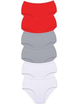 Hobilinka 6 Adet Tutku Kadın Yüksek Bel Bato Kalın Lastik Külot S19