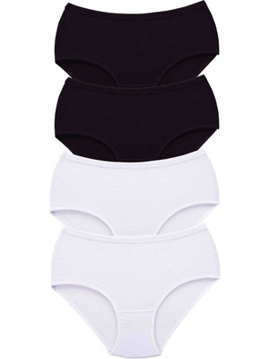 Hobilinka 4 Adet Tutku Kadın Yüksek Bel Bato Kalın Lastik Külot S4