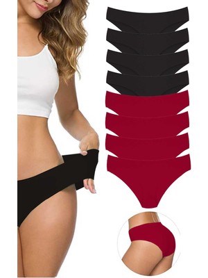 Hobilinka 8 Adet Kadın Dikişsiz Lazer Kesim Esnek Iz Yapmayan Külot S4