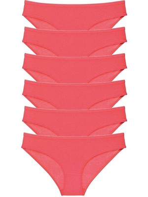 Hobilinka 6 Adet Süper Eko Set Likralı Kadın Slip Külot Fuşya