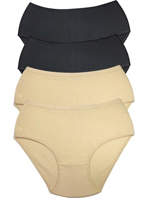 Hobilinka 4 Adet Kadın Yüksek Bel Ribana Bato Külot S014