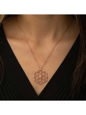 Hobilinka 925 Ayar Gümüş Yaşam Çiçeği Kadın Gümüş Kolye T4598 (72)