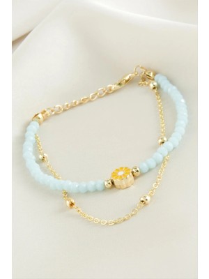 Hobilinka Papatya Zincir Kristal Bileklik