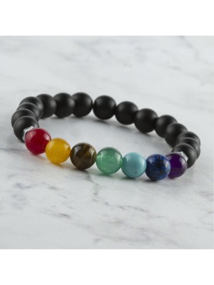 Hobilinka 7'li Doğaltaş Çakra Bileklik