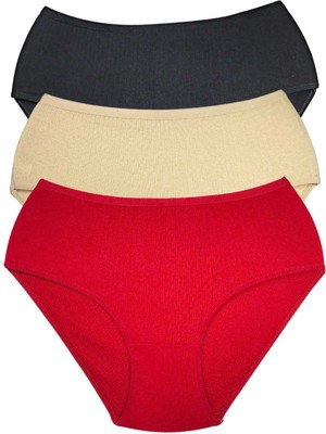 Hobilinka 3 Adet Kadın Yüksek Bel Ribana Bato Külot S027